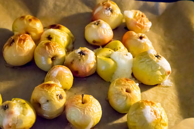 High angle view of fruits