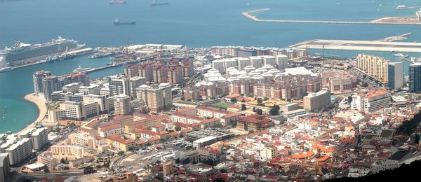 View of gibraltar and the sea from the rock