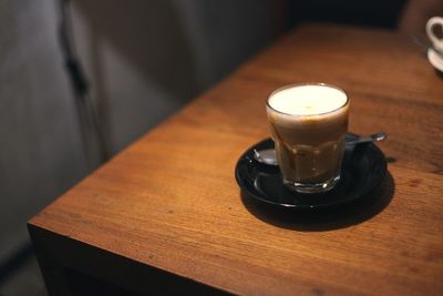 Close-up of coffee on table