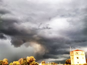 Low angle view of cloudy sky