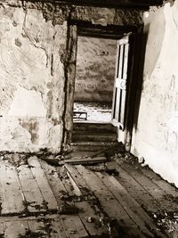 Interior of abandoned house