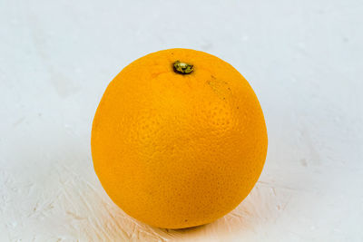 High angle view of orange on table