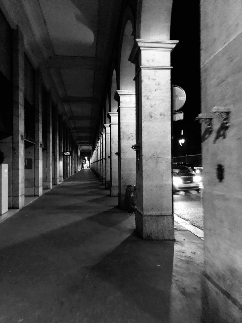 EMPTY CORRIDOR WITH BUILDING