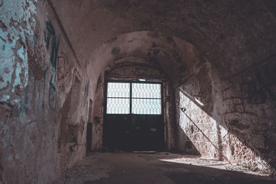 Interior of abandoned building