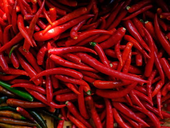 Full frame shot of red chili peppers