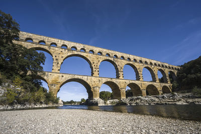 Pont du gard roman bridge aqueduct