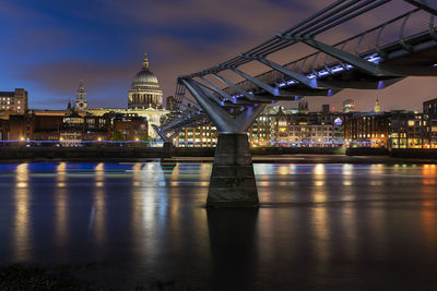 Millenium bridge in london at sunset