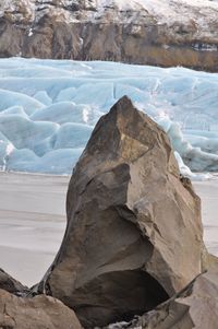 Scenic view of frozen landscape