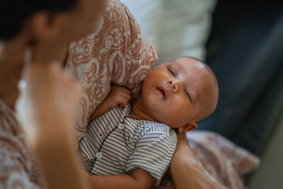 Close-up of baby girl