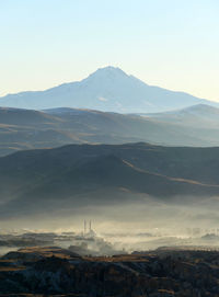 Scenic view of mountain against sky