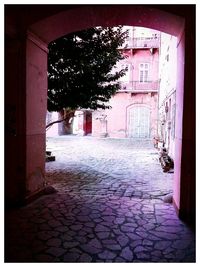 View of footpath in front of building