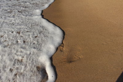 Close-up of sand on beach