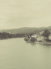 Scenic view of river against sky