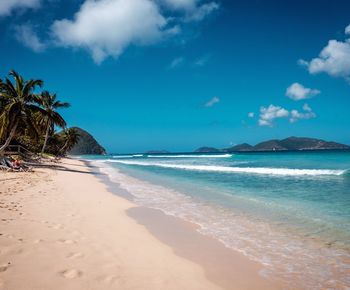 Scenic view of beach at british virgin islands