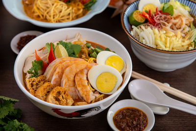 Varieties of malaysian local signature delight and delicacies.