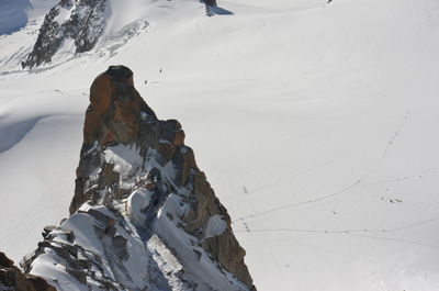 Scenic view of snowcapped mountain