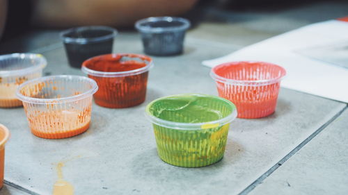 Various food on table