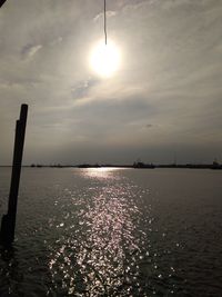 Scenic view of sea against sky at sunset