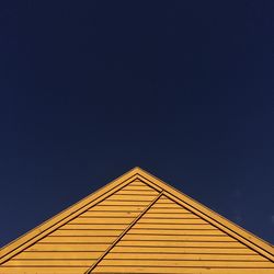 Low angle view of clear blue sky