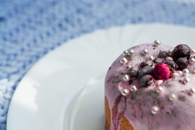 Close-up of cake on plate