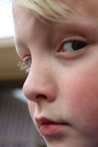 Close-up portrait of cute boy