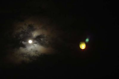 Low angle view of moon at night