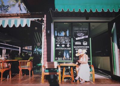 People sitting in restaurant