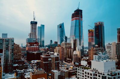 Skyscrapers in a city