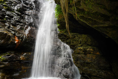 Scenic view of waterfall