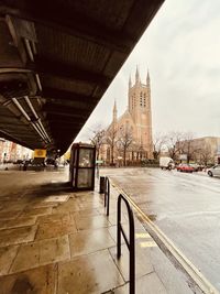 View of bridge and buildings in city