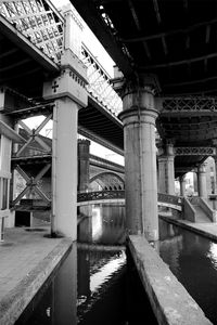 Cropped bridge over the river