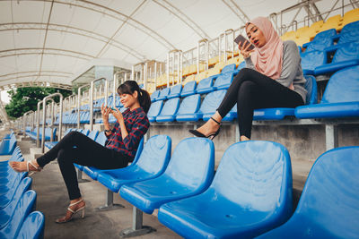 People sitting in park