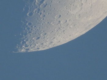 Low angle view of moon in sky