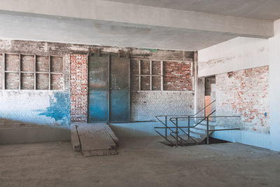 Interior of abandoned building