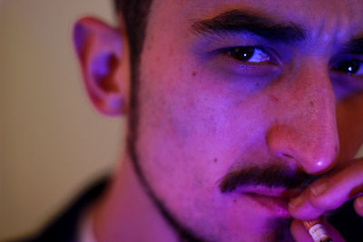 Close-up portrait of young man