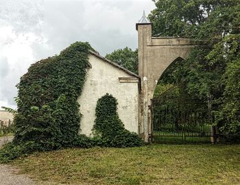 Built structure with trees in background