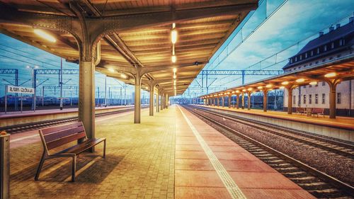 Railroad station platform