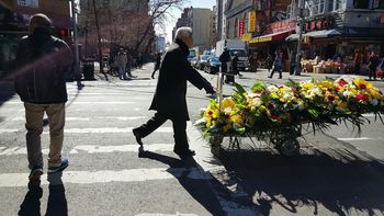 WOMAN STANDING ON FOOTPATH
