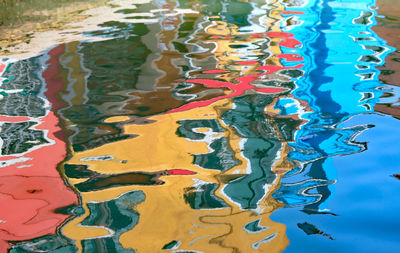 Full frame shot of multi colored swimming pool