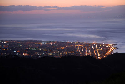 View of reggio calabria from the hill