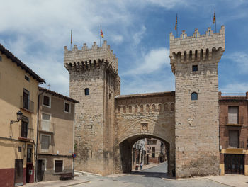 The gate of medieval city daroca in atagon, spain.