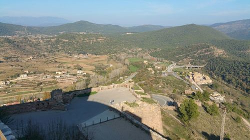 High angle view of landscape against sky