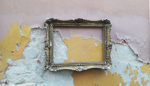 Close-up of yellow wall