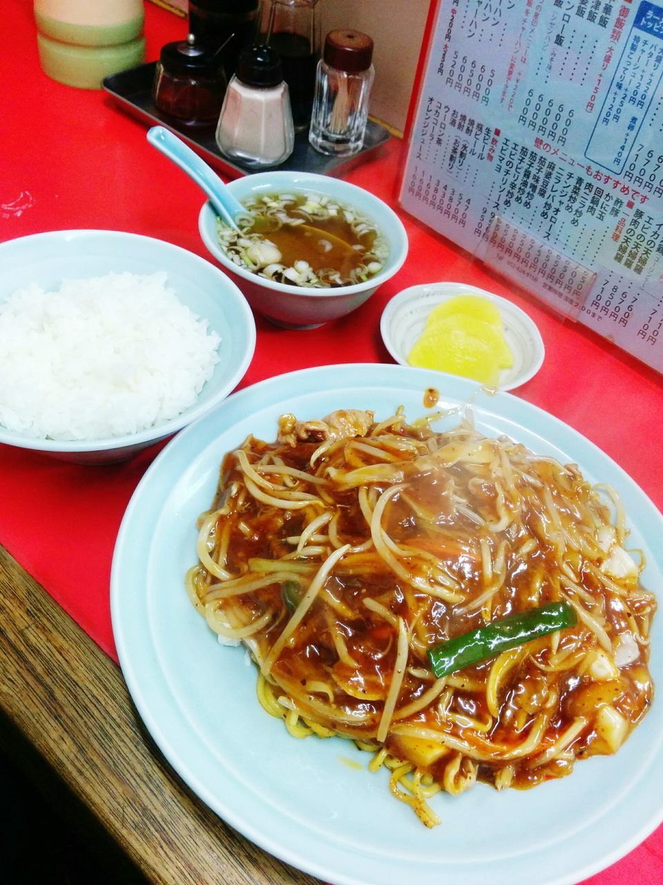 food and drink, food, freshness, indoors, ready-to-eat, plate, table, still life, serving size, meal, healthy eating, bowl, high angle view, close-up, noodles, served, indulgence, meat, restaurant, sauce