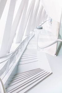 High angle view of empty staircase in building