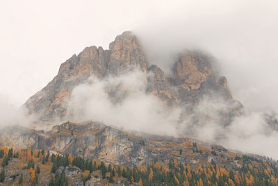 Scenic view of rocky mountains against sky