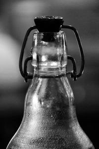 Close-up of beer bottle