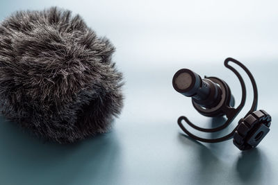 High angle view of stuffed toy on table