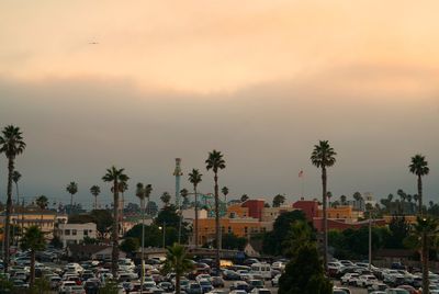 Santa cruz boardwalk  against sky during sunset