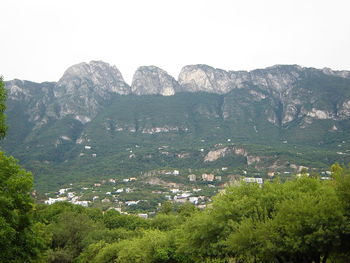 High angle view of town